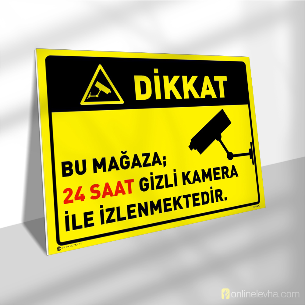 Bu Mağaza 24 Saat Gizli Kamera İle İzlenmektedir | İş Güvenlik Levhaları Bu Mağaza 24 Saat Gizli Kamera İle İzlenmektedir