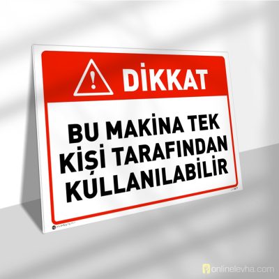 Bu Makina Tek Kişi Tarafından Kullanılabilir