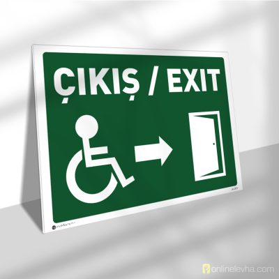 Engelli Sağa Acil Çıkış Exit Yönlendirme