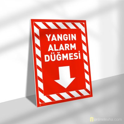 Yangın Alarm Düğmesi Aşağı Yön | İş Güvenlik Levhaları Yangın Alarm Düğmesi Aşağı Yön