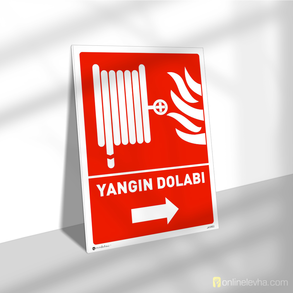 Yangın Dolabı Sağ Yön | İş Güvenlik Levhaları Yangın Dolabı Sağ Yön