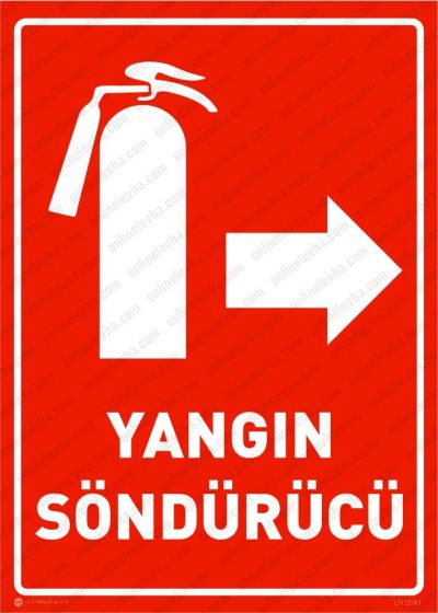 Yangın Söndürme Cihazı Sağ Yön Levhası