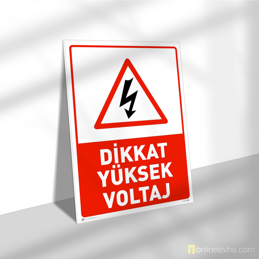 Dikkat Yüksek Voltaj | İş Güvenlik Levhaları Dikkat Yüksek Voltaj