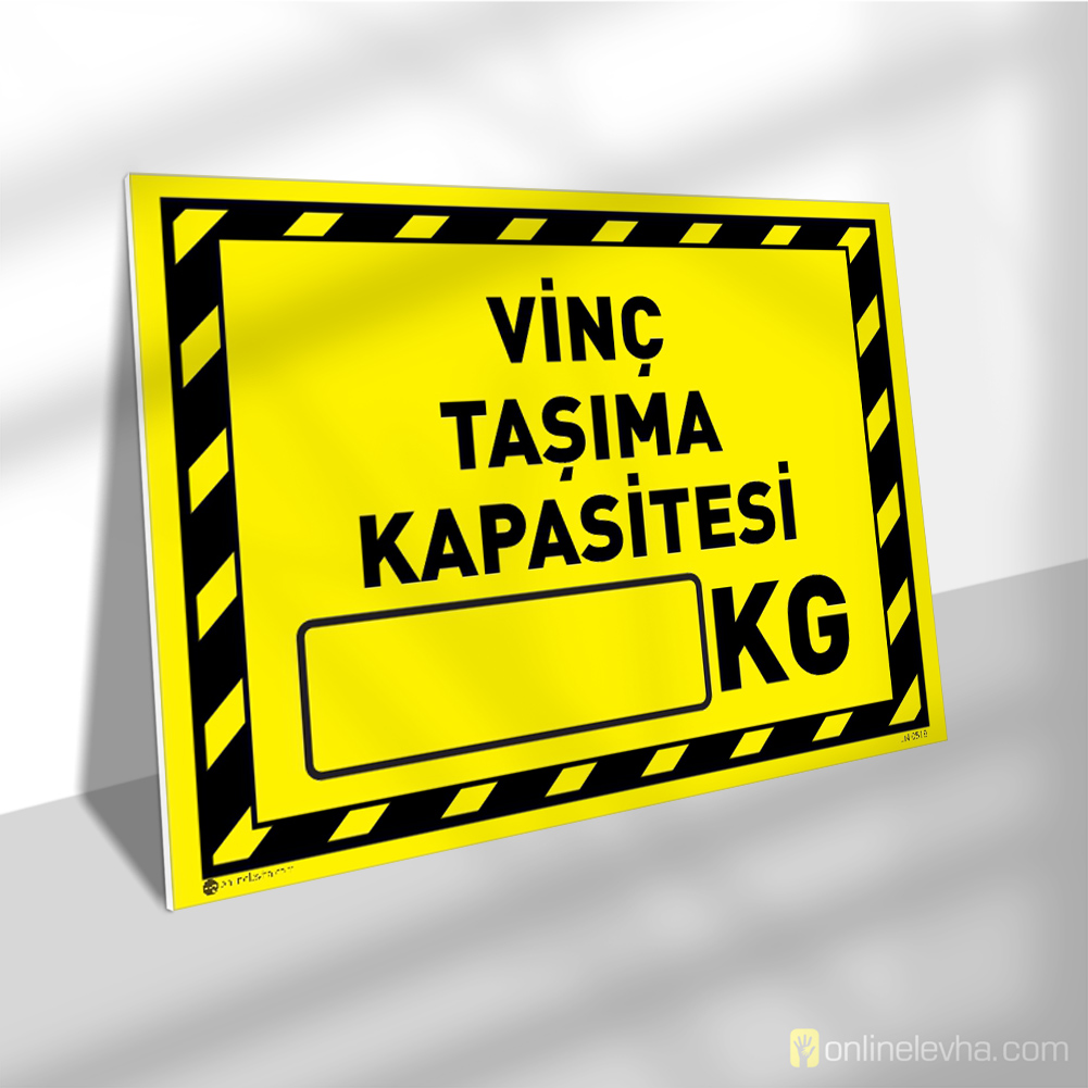 Vinç Taşıma Kapasitesi | İş Güvenlik Levhaları Vinç Taşıma Kapasitesi