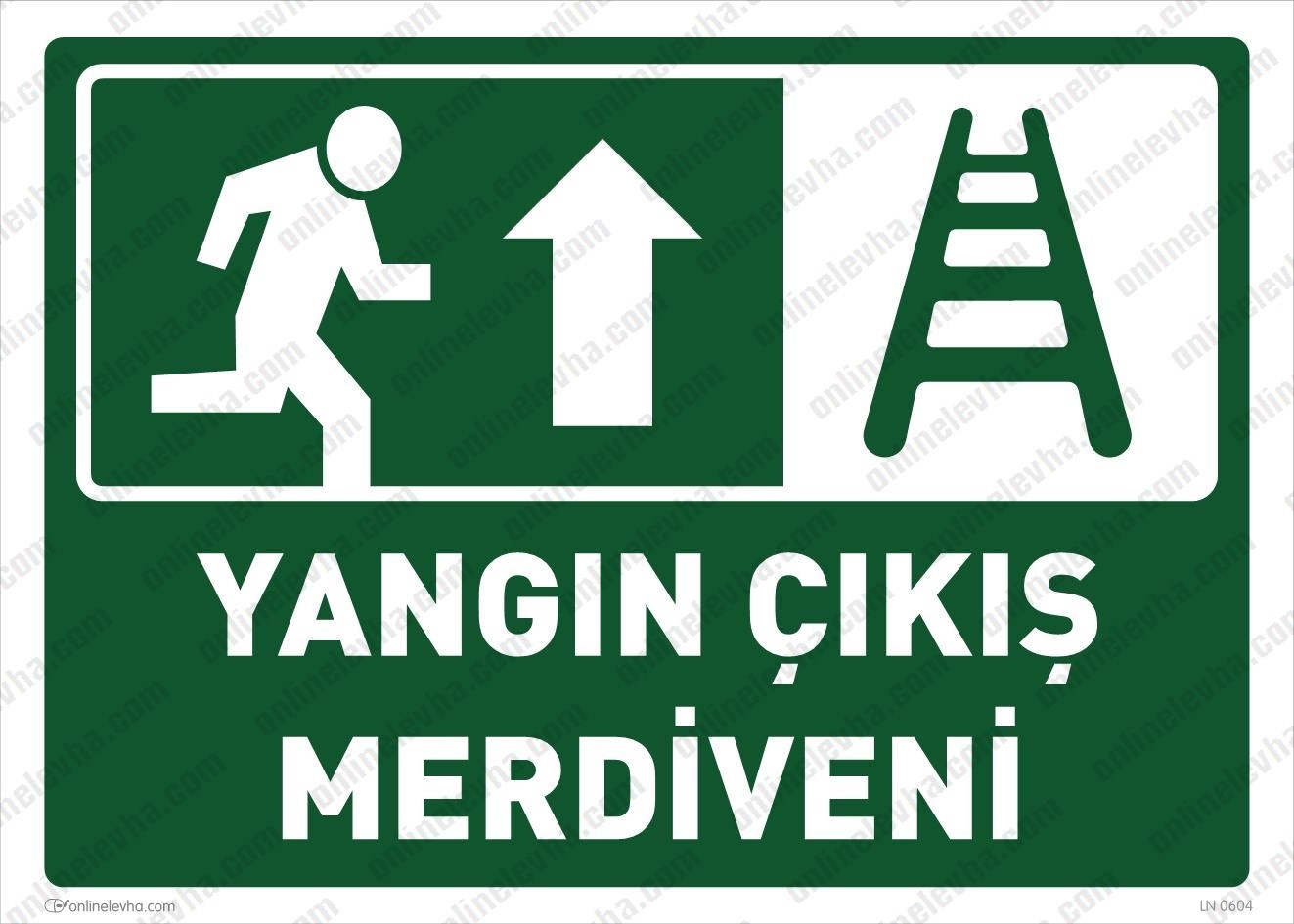 yangin-cikis-merdiveni-yukari-yon | İş Güvenlik Levhaları