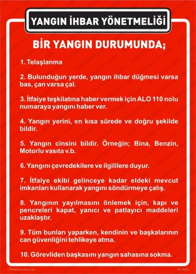 yangin-ihbar-yonetmeligi | İş Güvenlik Levhaları