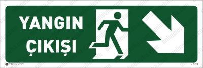 Yangın Çıkışı, Aşağı Sağ Çapraz Yön Levhası