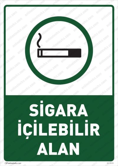Sigara İçilebilir Alan Levhası