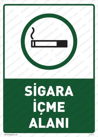 Sigara İçme Alanı Levhası
