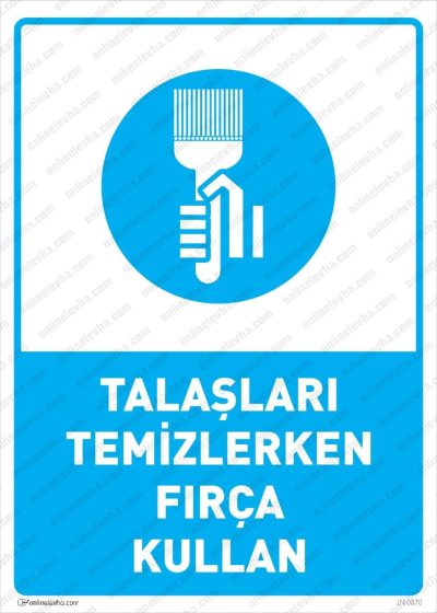 Talaşları Temizlerken Fırça Kullan Levhası