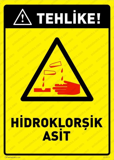 Tehlike Hidroklorşik Asit Levhası