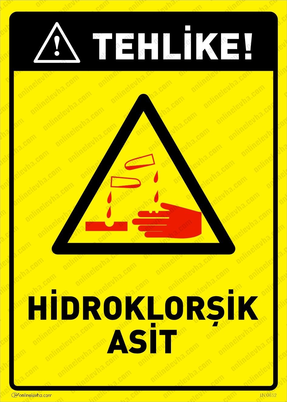tehlike-hidroklorsik-asit | İş Güvenlik Levhaları