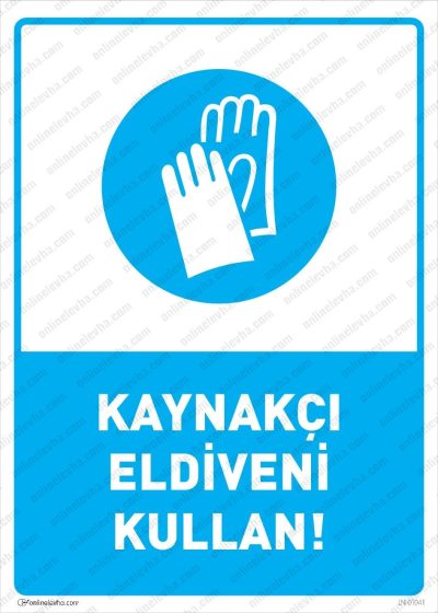 Kaynakçı Eldiveni Kullan Levhası