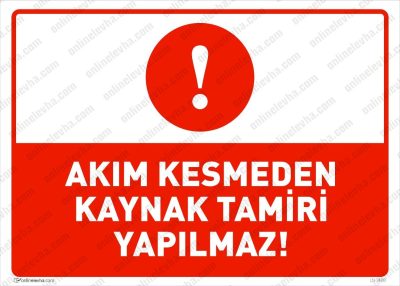 Akım Kesmeden Kaynak Tamiri Yapılmaz Levhası