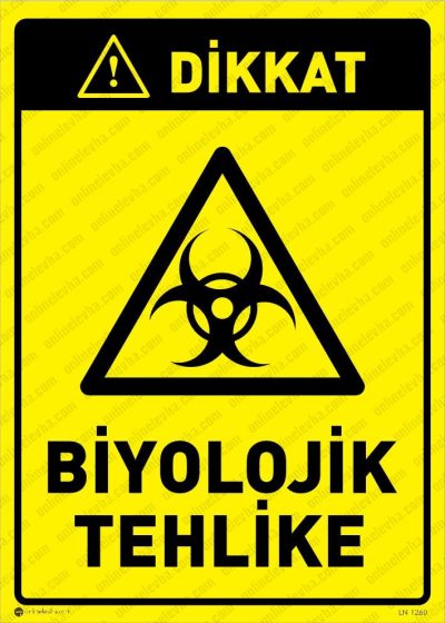 Dikkat Biyolojik Tehlike Levhası