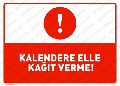 Kalendere Elle Kağıt Verme Levhası