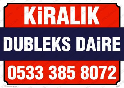 Kiralık Dubleks Daire İlan Afişi