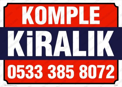 Komple Kiralık İlan Afişi