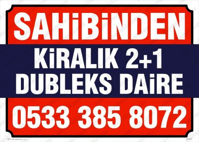 Sahibinden Kiralık 2+1 Dubleks Daire İlan Afişi