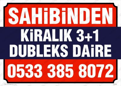Sahibinden Kiralık 3+1 Dubleks Daire İlan Afişi