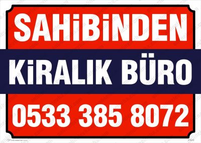 Sahibinden Kiralık Büro İlan Afişi