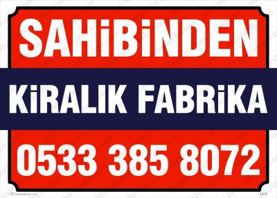Sahibinden Kiralık Fabrika İlan Afişi