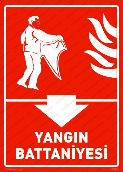 Yangın Battaniyesi Levhası