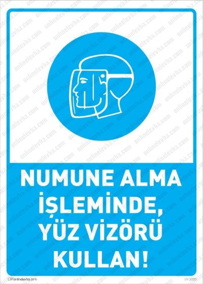 Numune Alma İşleminde Yüz Vizörü Kullan Levhası