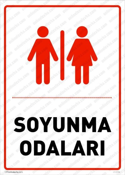 Soyunma Odaları Levhası