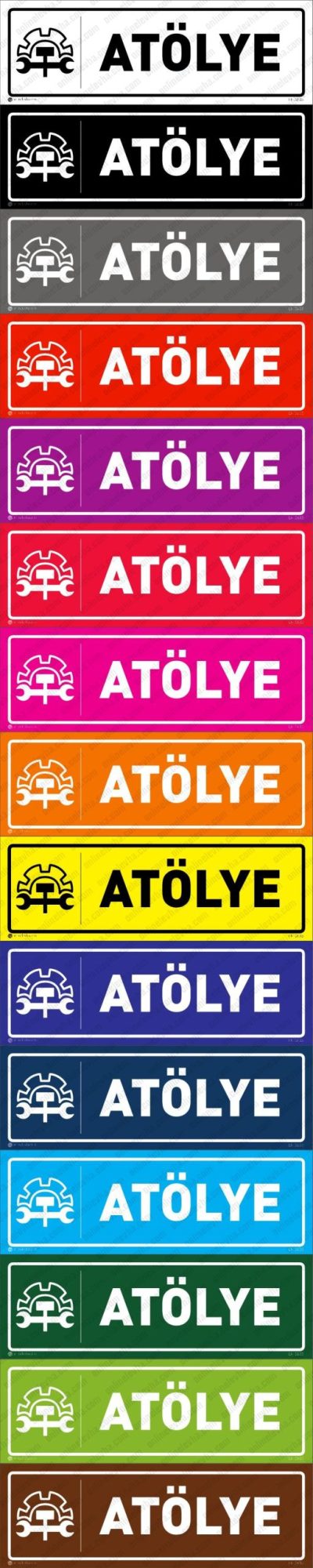 Atölye İsimlik Levhası