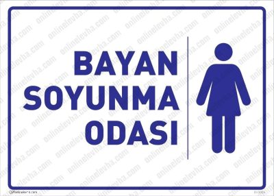 Bayan Soyunma Odası Levhası
