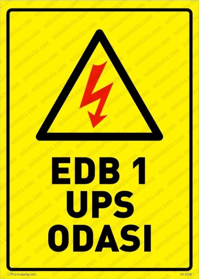EDB UPS Odası Levhası