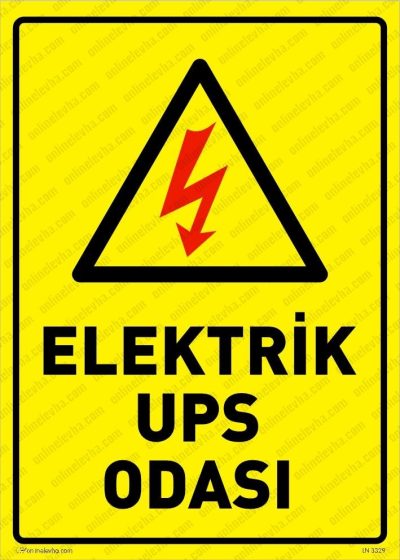 Elektrik UPS Odası Levhası