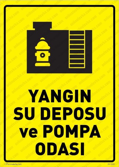 Yangın Su Deposu ve Pompa Odası Levhası