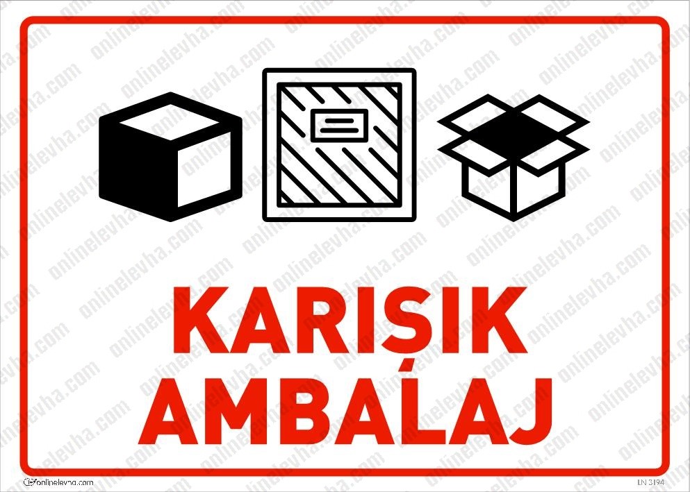 karisik-ambalaj-levhasi | İş Güvenlik Levhaları