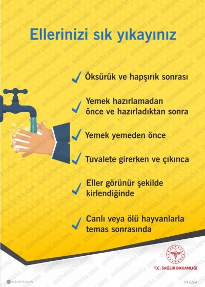 Ellerinizi Sık Yıkayınız Levhası